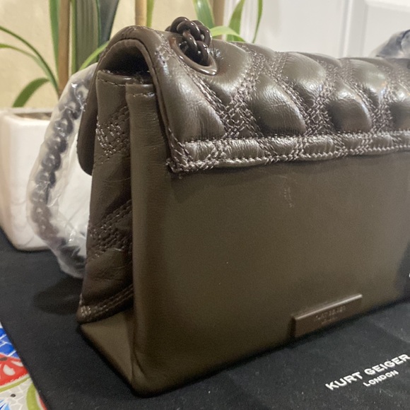 kurt Geiger London Mini Kensington Drench Quilted Leather Convertible Crossbody - Picture 10 of 13